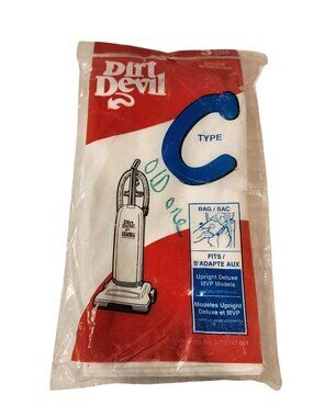 Dirt Devil Upright Vacuum Cleaner Type C Filter Paper Bags 3 Pk Part # 121SW
